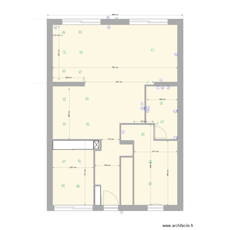 MZ MOISSY. Plan de 2 pièces et 85 m2