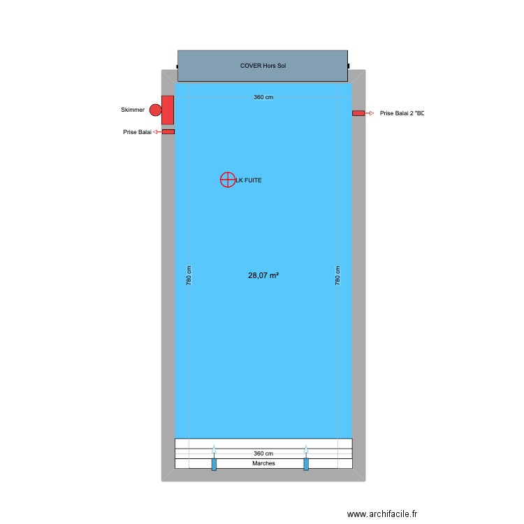 VANDECASTEELLE - LIEGE - S00162. Plan de 1 pièce et 28 m2