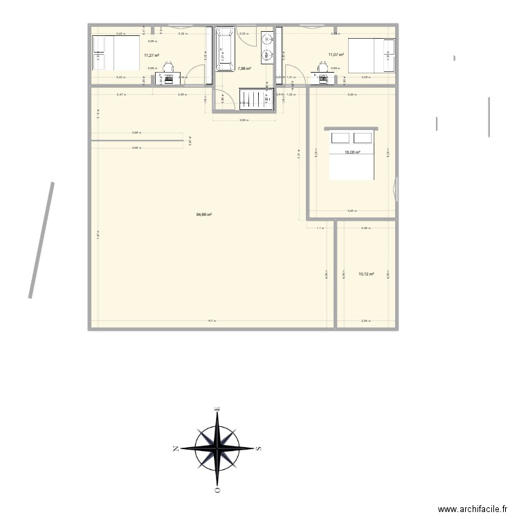Maison AXEL 2022. Plan de 6 pièces et 143 m2