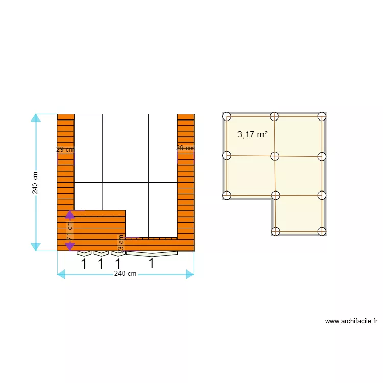 Maisonnette Enfant. Plan de 