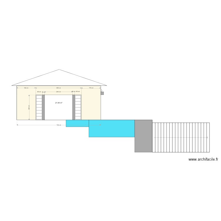 baiesudterasse. Plan de 0 pièce et 0 m2