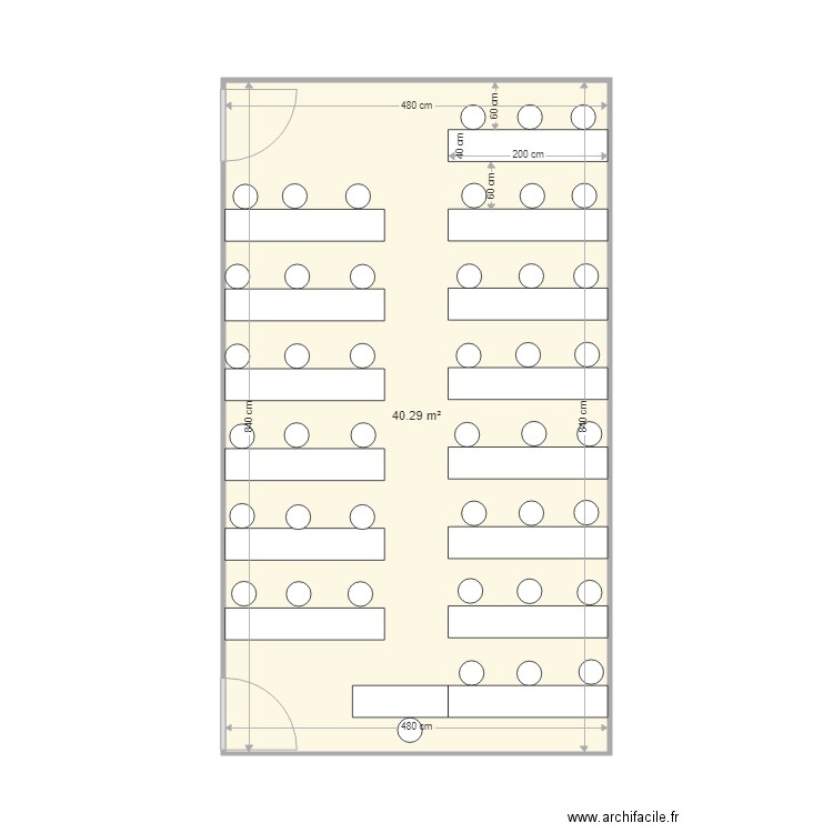 salle  A13 Arcueil 42 places. Plan de 0 pièce et 0 m2