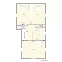 Plan combles 2 meubl&eacute;