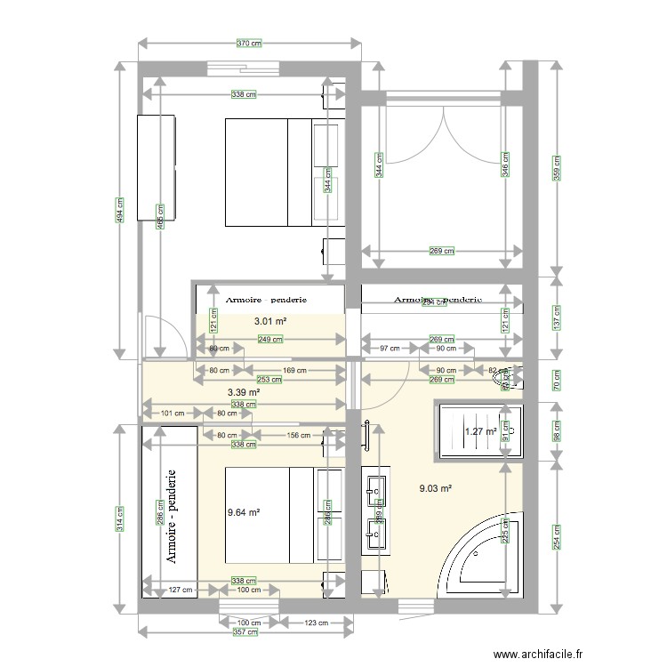 extention 3. Plan de 0 pièce et 0 m2