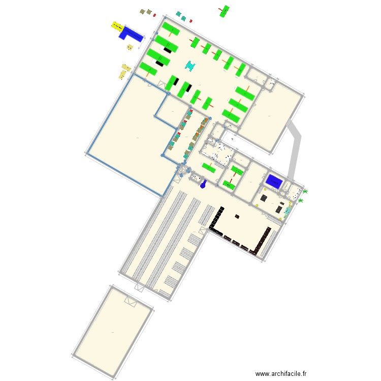 MODIFICATION CENTRALE 30. Plan de 23 pièces et 3342 m2