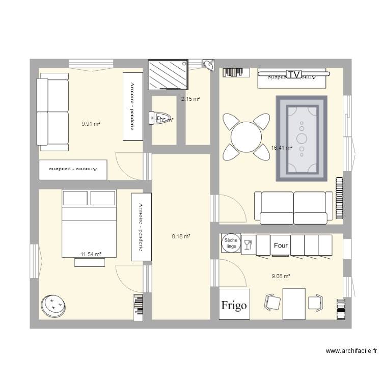 Appartement Seyssins. Plan de 0 pièce et 0 m2