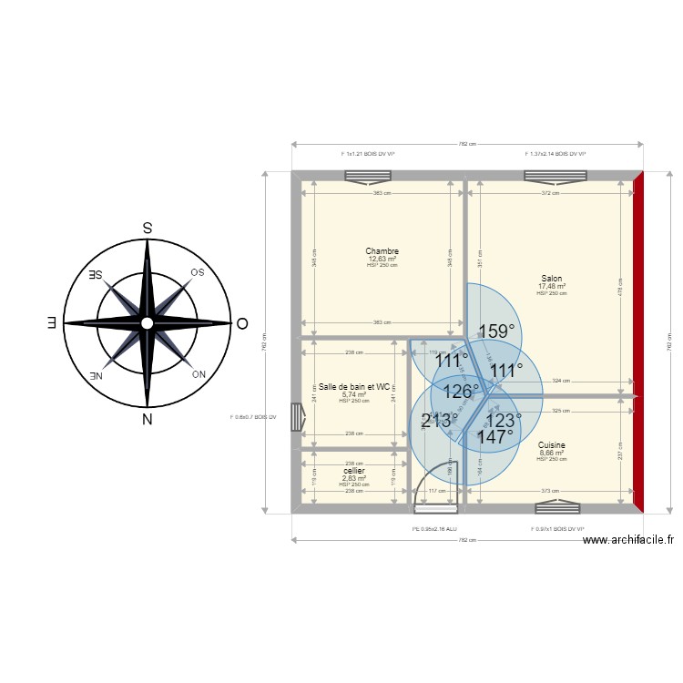 ML23010048 RÉSIDENCE LE CASTERAS villa 10. Plan de 6 pièces et 52 m2