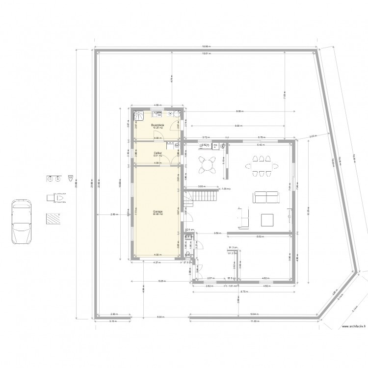 RDC Bourgenay. Plan de 0 pièce et 0 m2