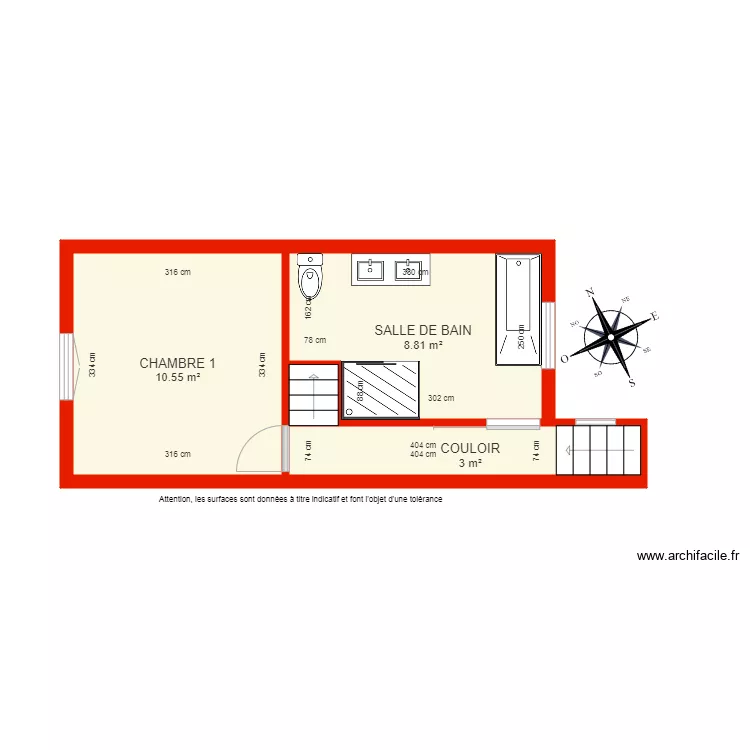 BI 6368 1er Etage c&ocirc;t&eacute;. Plan de 