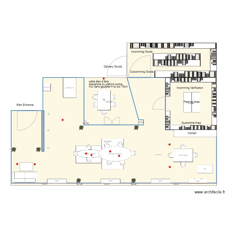 Jasa Optix implantation. Plan de 11 pièces et 198 m2