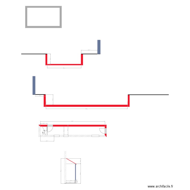 Plan de coupe extension. Plan de 0 pièce et 0 m2