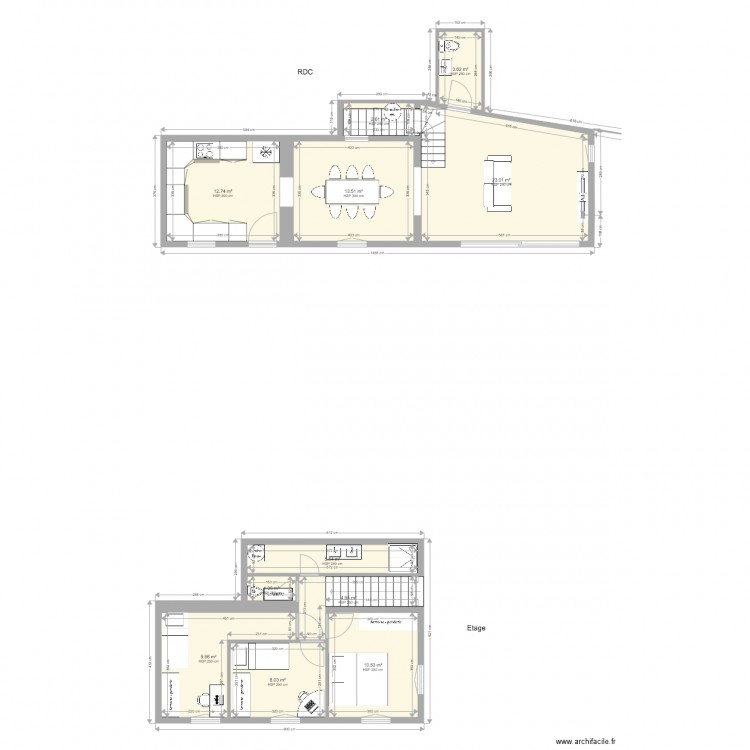 obs2n. Plan de 11 pièces et 96 m2