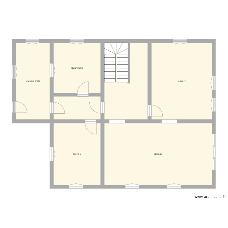 Croquis MATHIS Sous sol. Plan de 7 pièces et 120 m2