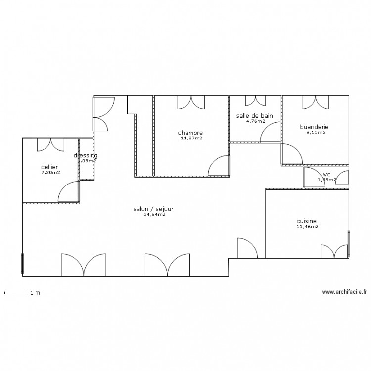  rez de chaussee dernier      non meuble. Plan de 0 pièce et 0 m2