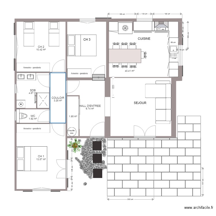 PLAN existant avec cuisine. Plan de 0 pièce et 0 m2