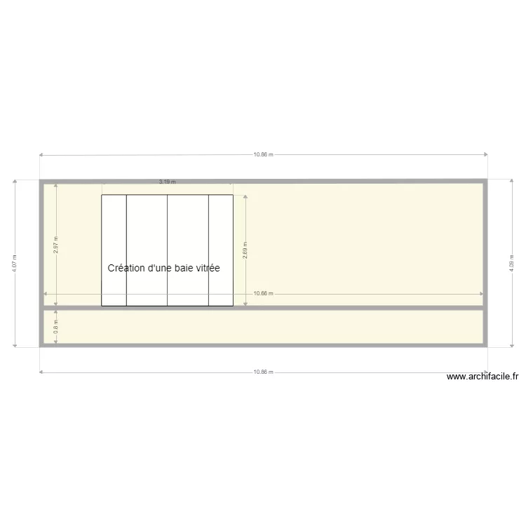 Plan facade futur. Plan de 