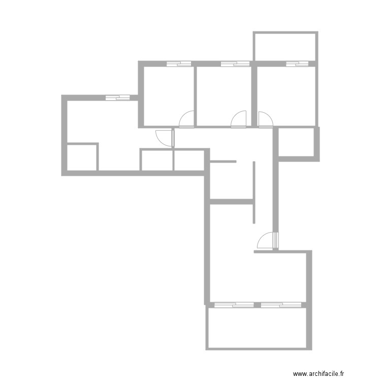 fango. Plan de 9 pièces et 22 m2