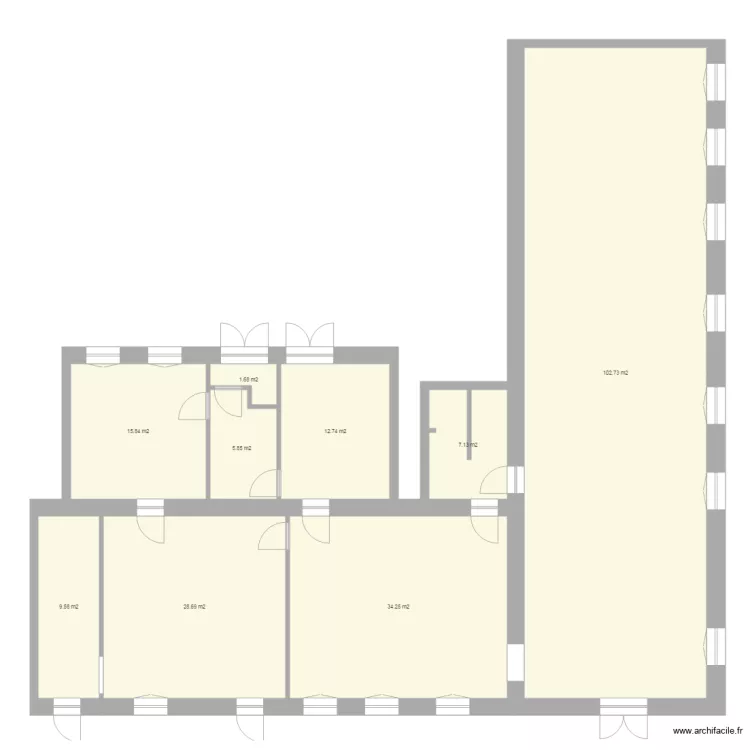 Grand atelier 7 apparts. Plan de Grand atelier 7 apparts. Plan de