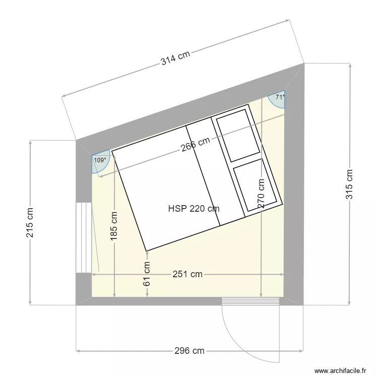 Menton Chambre filles du fond avec lit. Plan de Menton Chambre filles du fond avec lit. Plan de