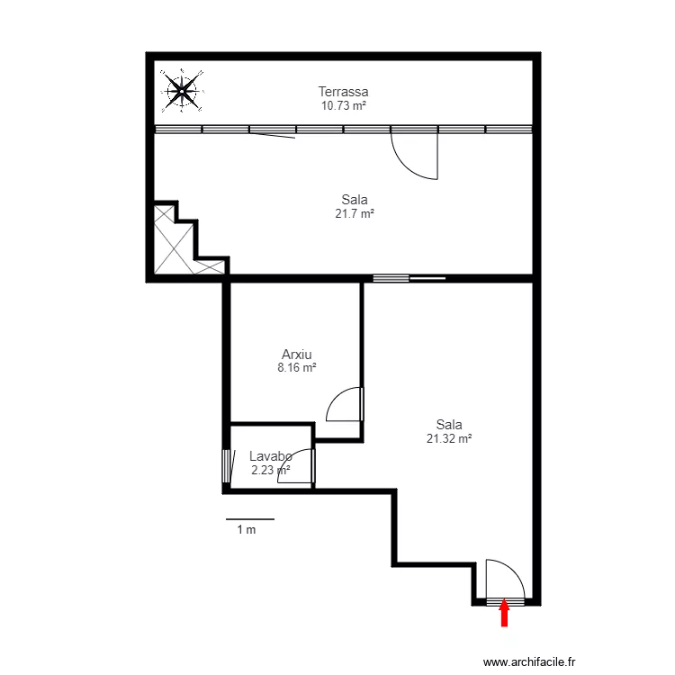 ED MONT DUCAL DESPATX 2 PLANTA 1 ANDORRA. Plan de 