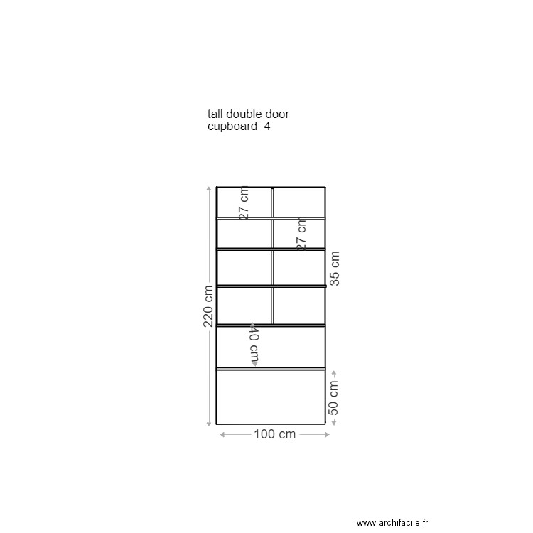 placard4. Plan de 1 pièce et 2 m2