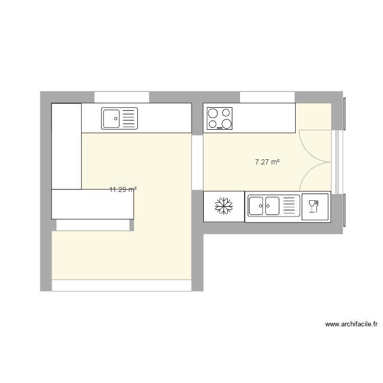 cuisine vero. Plan de 0 pièce et 0 m2