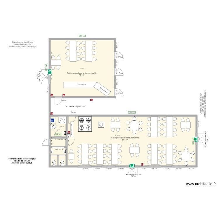 RESTAURANT DE LA GARE AVANT TRAVAUX. Plan de 0 pièce et 0 m2