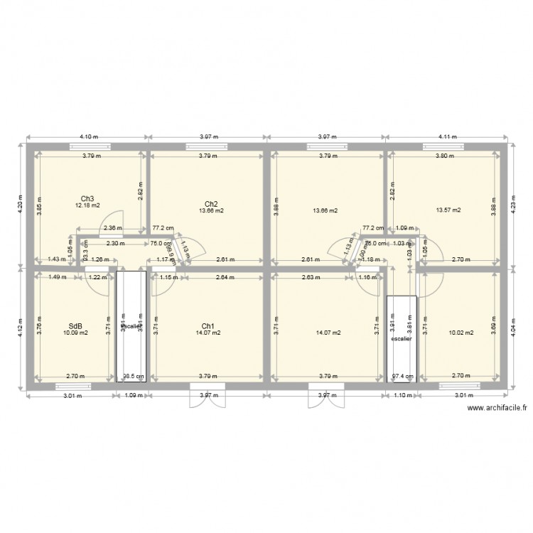 maison 2 garages avancés etage . Plan de 0 pièce et 0 m2