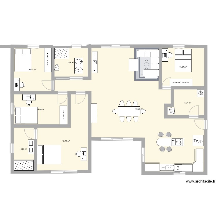Plan familiale maison 1. Plan de 0 pièce et 0 m2