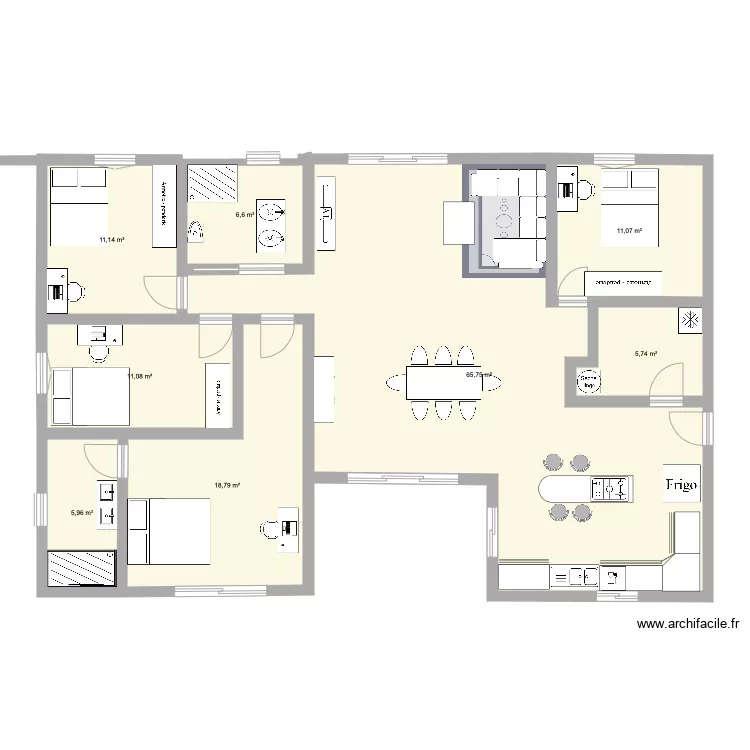 Plan familiale maison 1. Plan de 