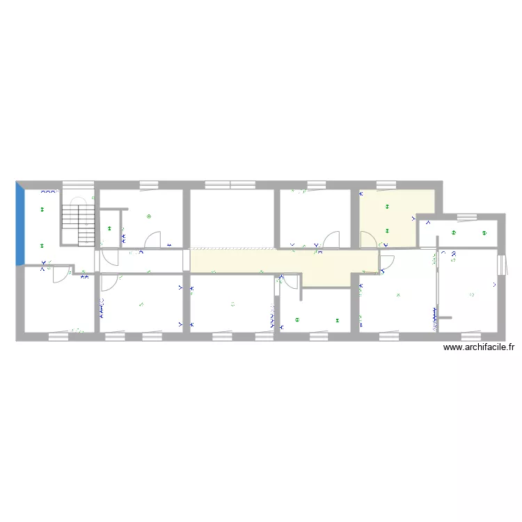 Moustier 1er &eacute;tage elec. Plan de 