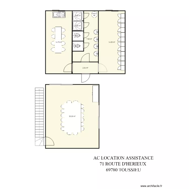 eiffage caserne de gendarmerie  montbrison. Plan de 