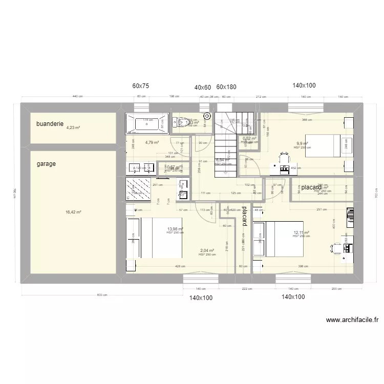 casa trets etage v7 sans dressing. Plan de casa trets etage v7 sans dressing. Plan de