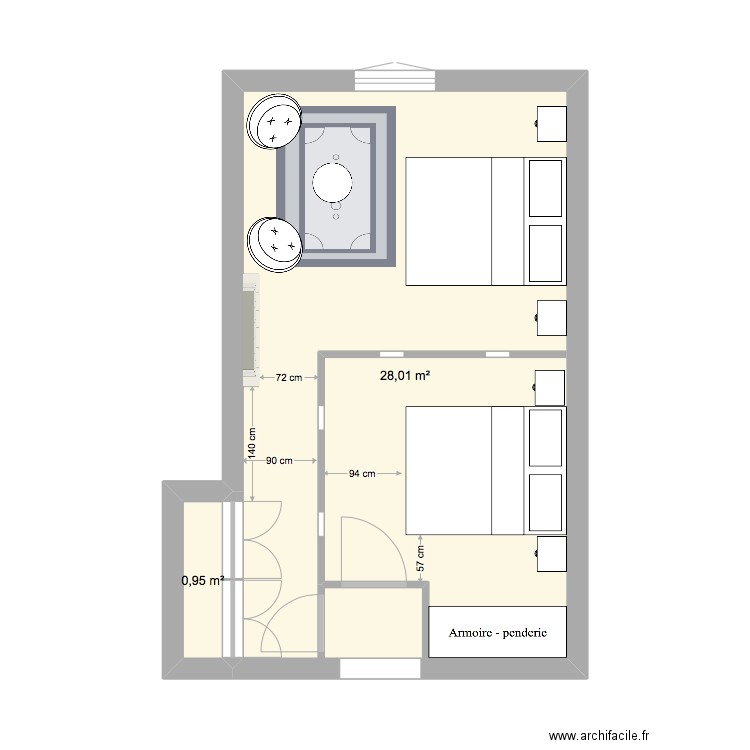 Xavier Chambre Var. Plan de 0 pièce et 0 m2
