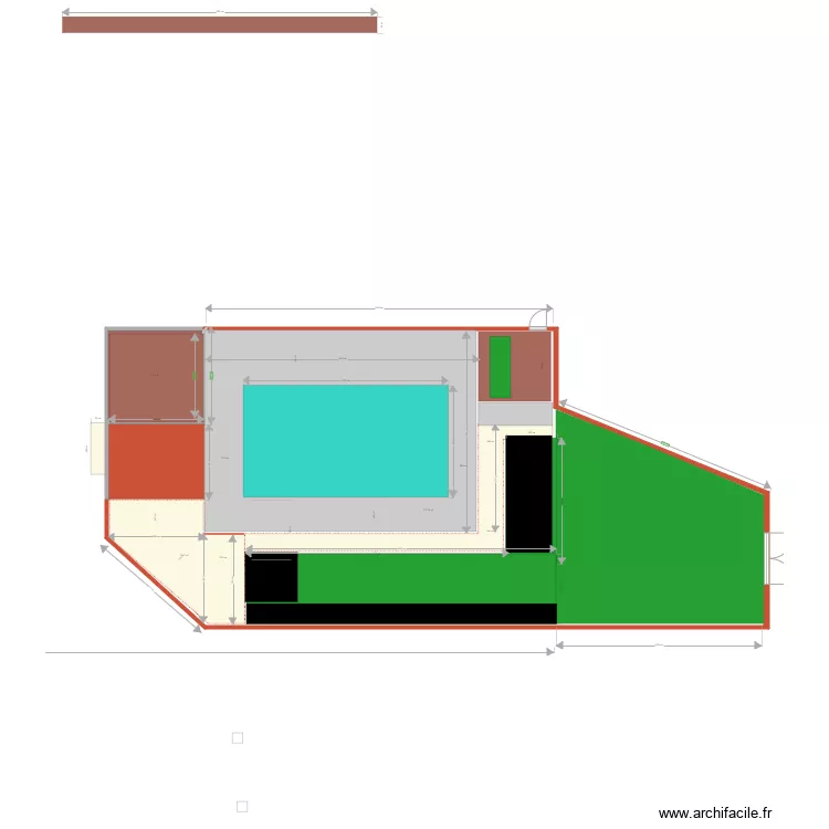 extension plages piscine . Plan de 