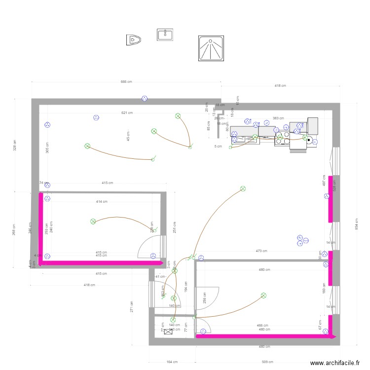 CHEMINADE Appt V3. Plan de 0 pièce et 0 m2