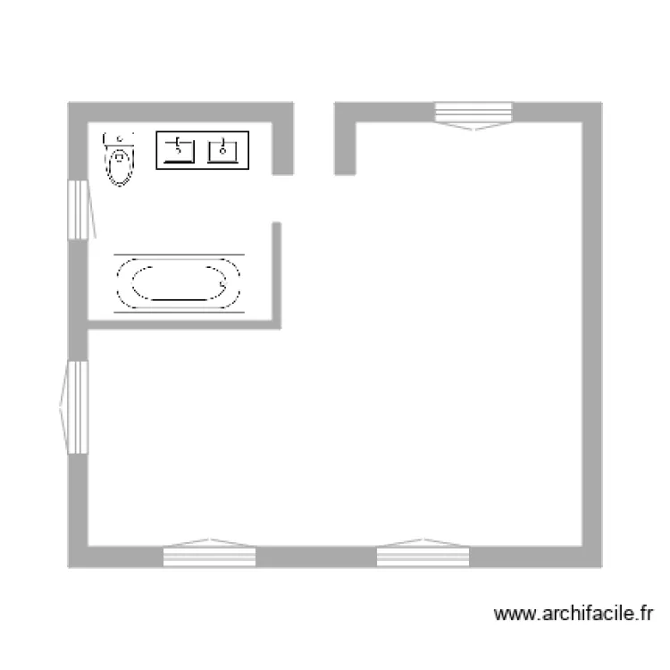 MAISON DE GRASSE chambre parentale. Plan de MAISON DE GRASSE chambre parentale. Plan de