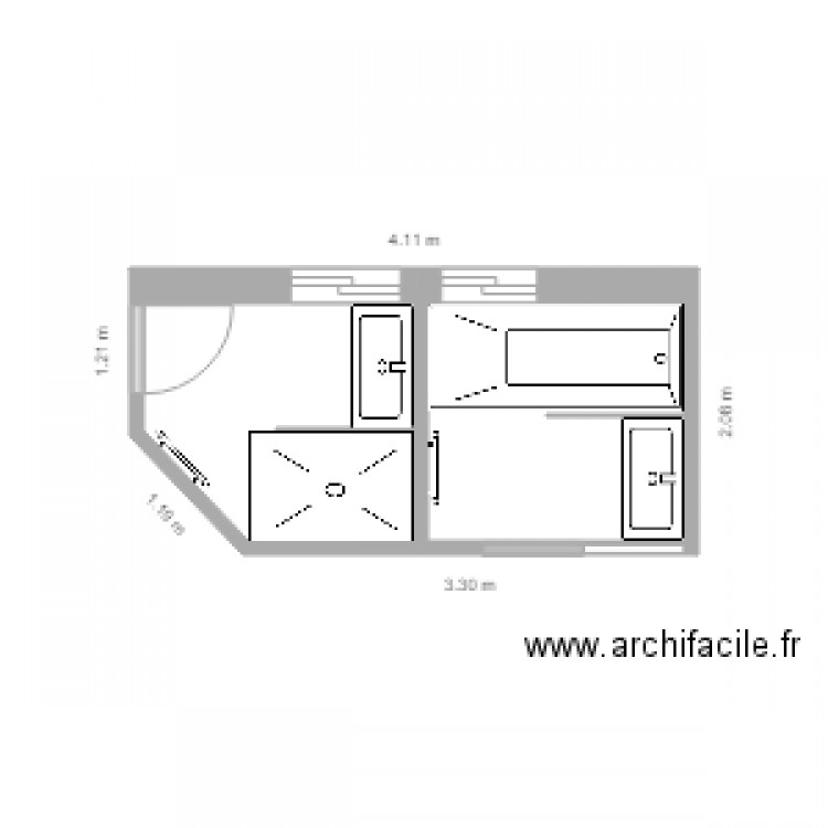 Plan SDB après Tx v5. Plan de 0 pièce et 0 m2