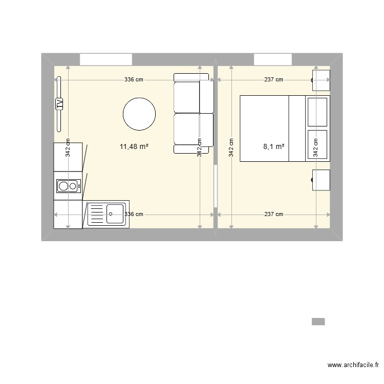 T2 Saleve VERNAY. Plan de 0 pièce et 0 m2