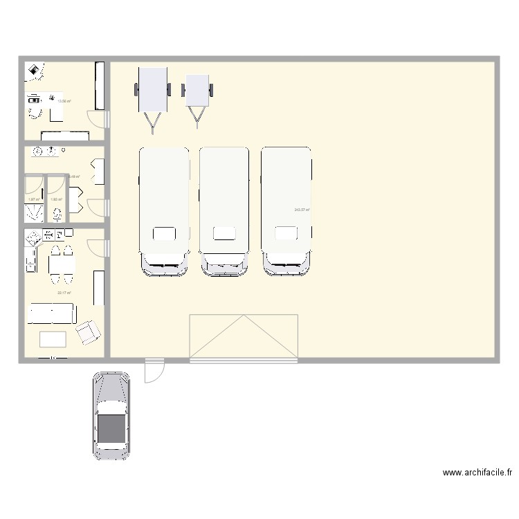 depot. Plan de 0 pièce et 0 m2