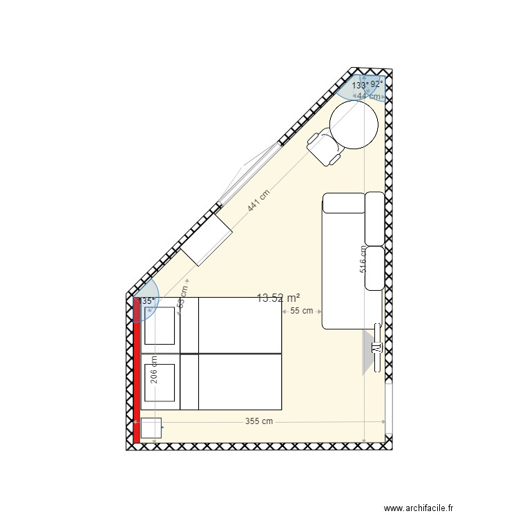 chambre 529. Plan de 0 pièce et 0 m2