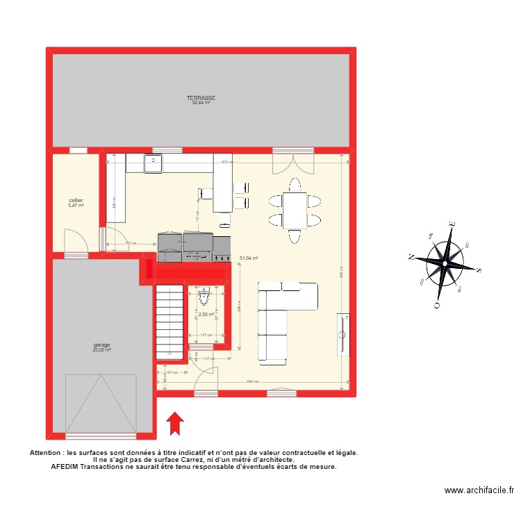 BI10281. Plan de 8 pièces et 115 m2