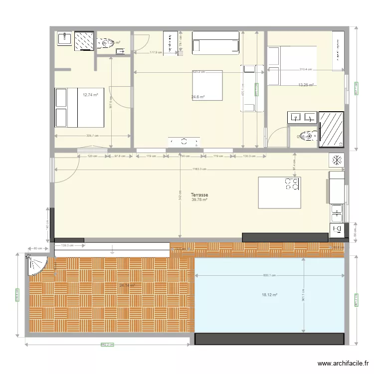 bas villa new. Plan de 