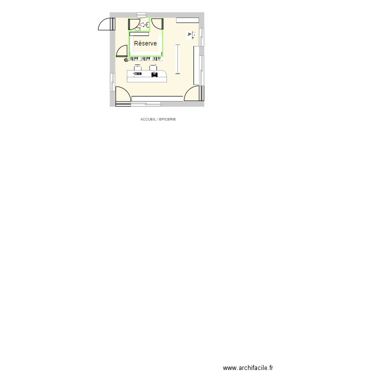 ACCUEIL EPICERIE. Plan de 0 pièce et 0 m2