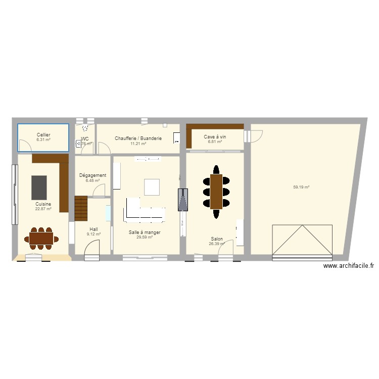 Maison Demptezieu Projet RDC R1. Plan de 0 pièce et 0 m2