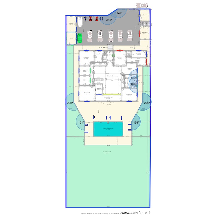  100. Plan de 0 pièce et 0 m2