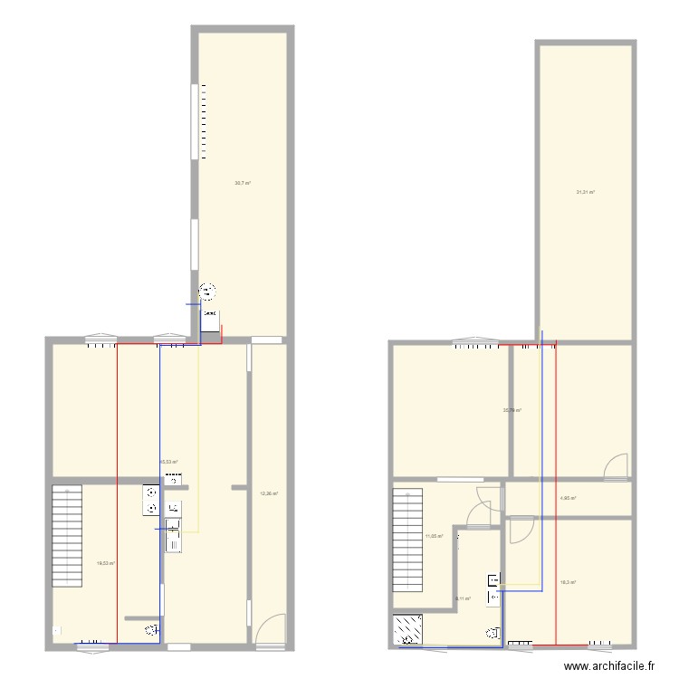 plan h2. Plan de 0 pièce et 0 m2