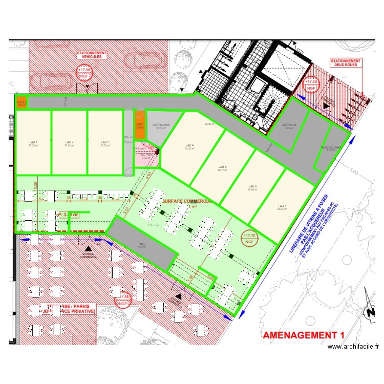 NANTES GREEN. Plan de 17 pièces et 552 m2