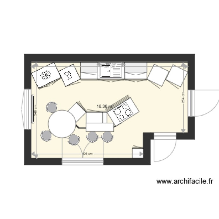 cuisine BA concept 2 bis. Plan de 0 pièce et 0 m2