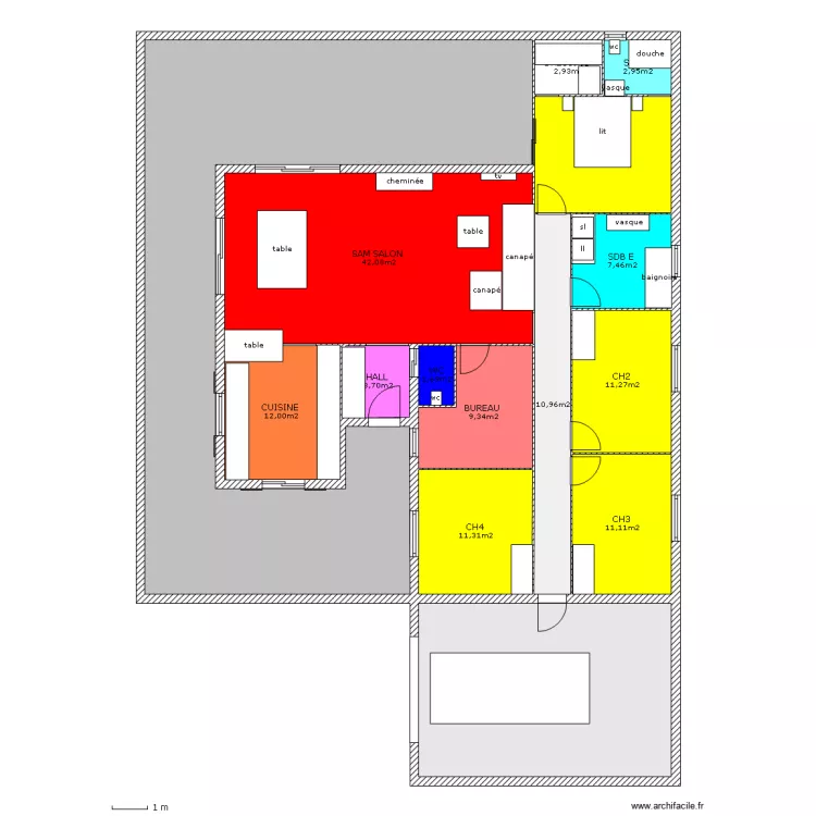 MAISON GARAGE EST. Plan de 